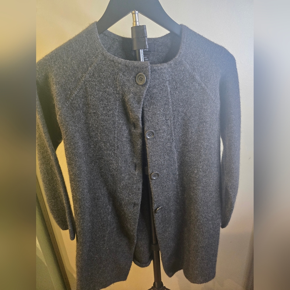 Gray Women's Cardigan Sweater